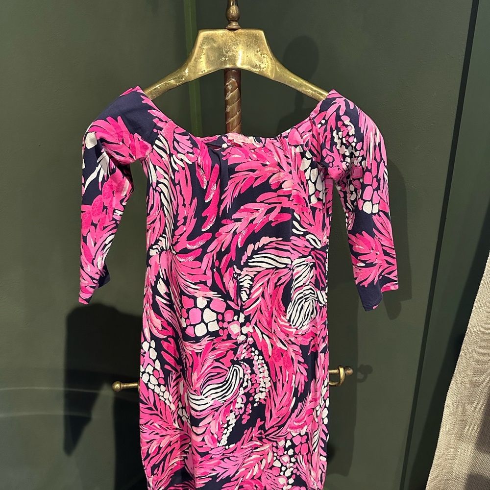 Lilly Pulitzer Pink and Navy Patterned Dress
